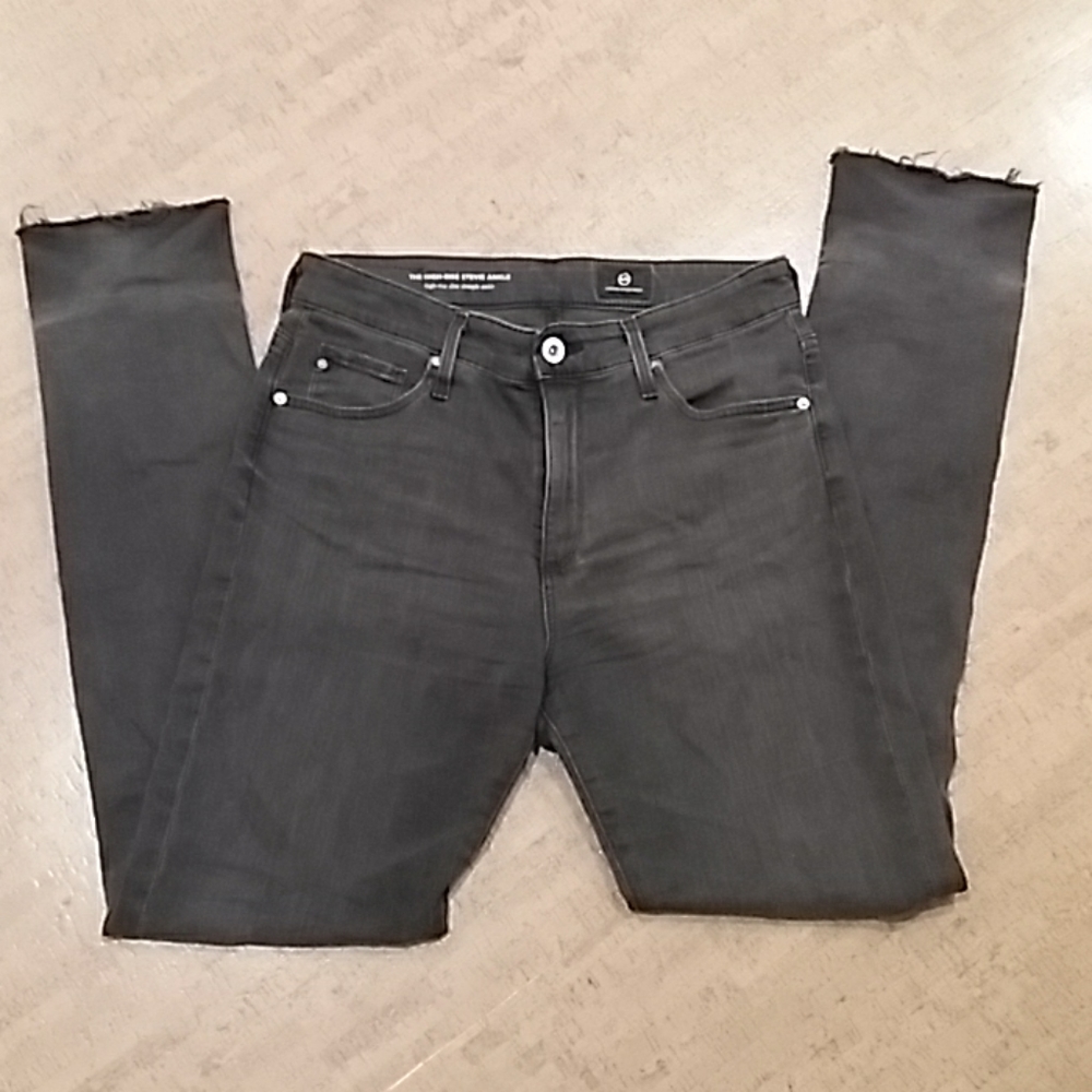 AG The High-Rise Stevie Ankle Jean Gray/Black 26R